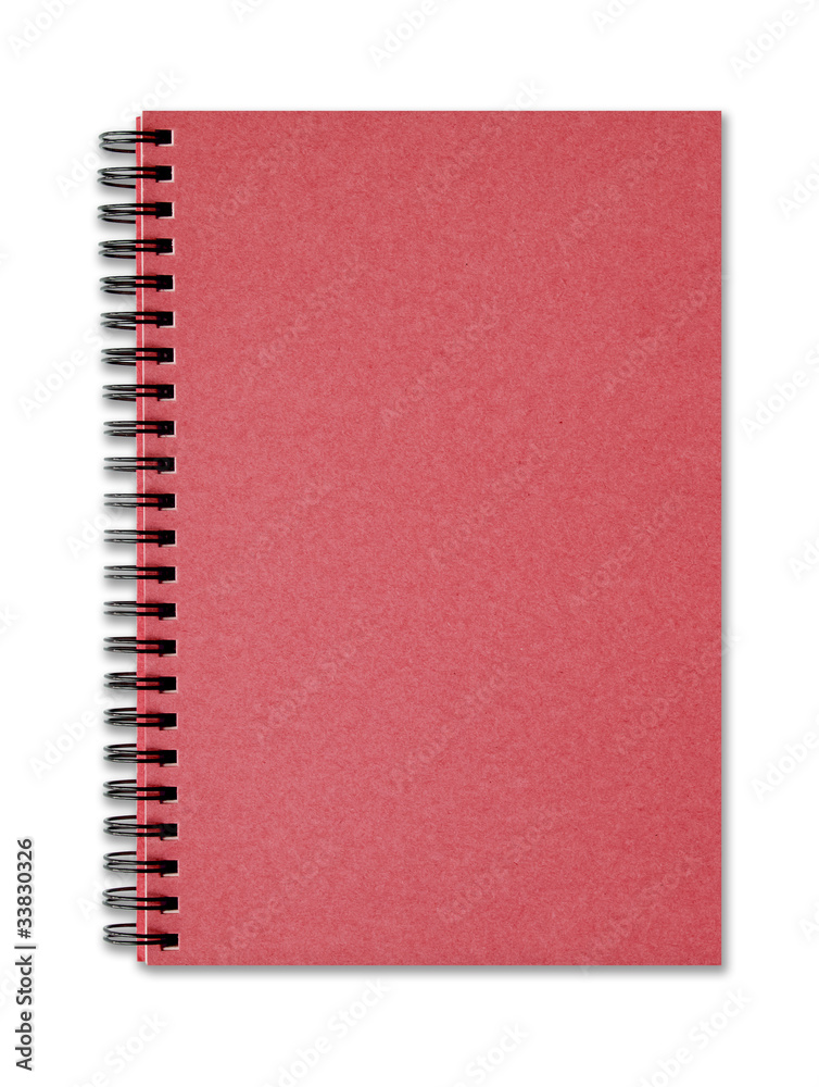 The red cove of Note book for use The red cove of Note book for use