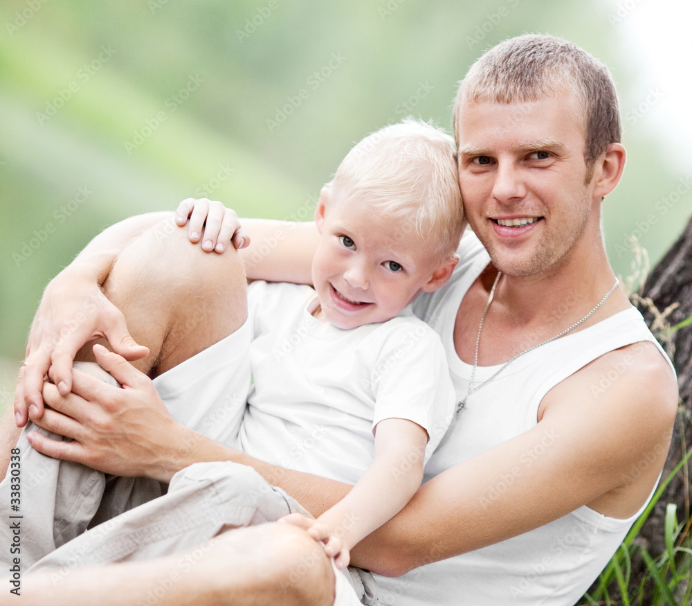 Fototapeta premium father and son