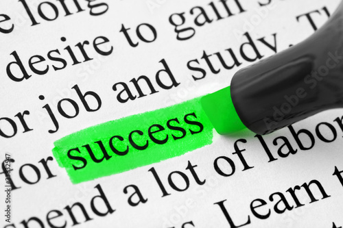 Obraz na płótnie Highlighter and word success w salonie
