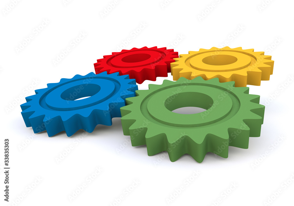 Colored gear wheels