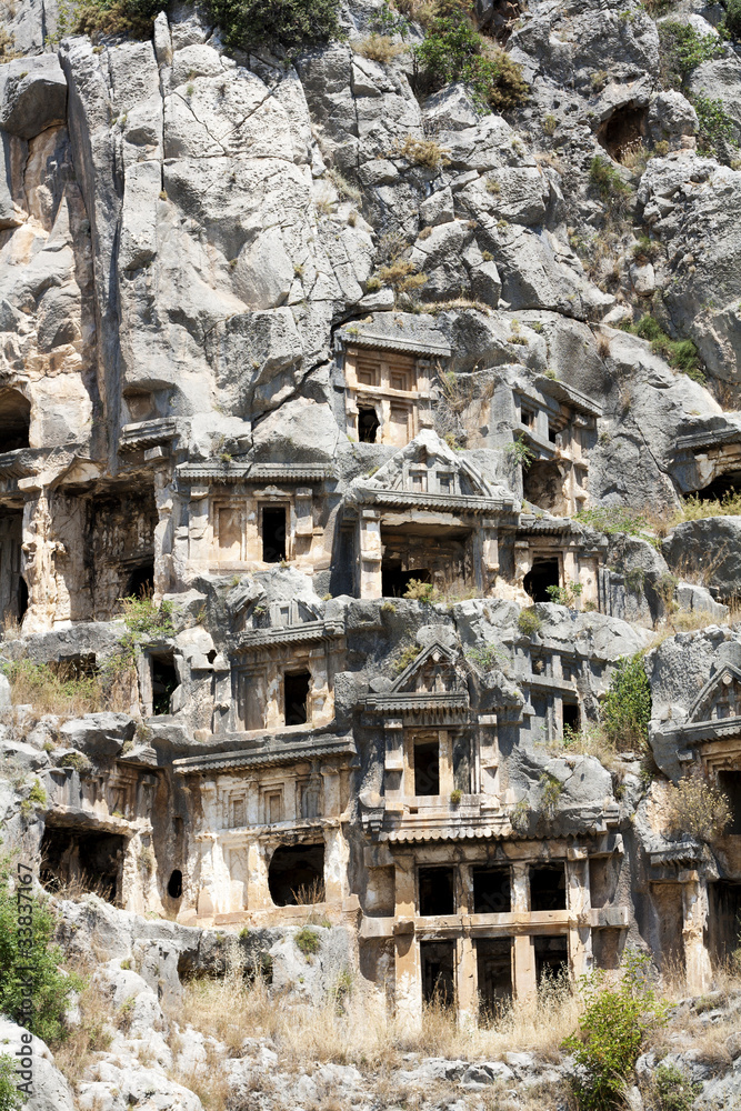 Ancient Lycian tombs in Myra