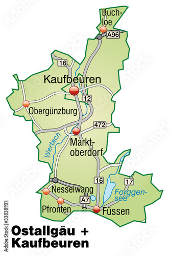 Landkreise Ostallgäu + Kaufbeuren Variante 2