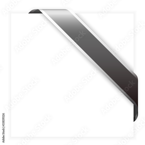 Black corner ribbon