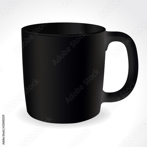 Black tea or coffee cup with text space