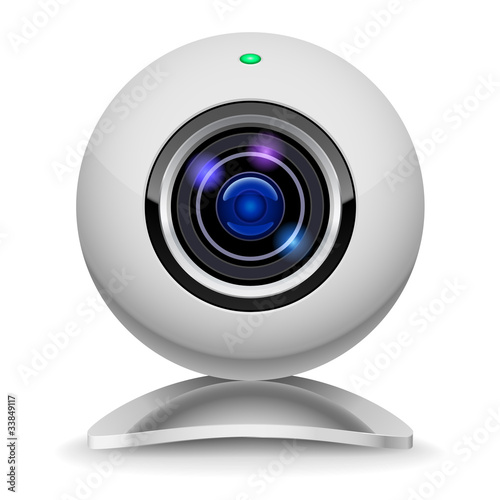 Realistic white webcam photo