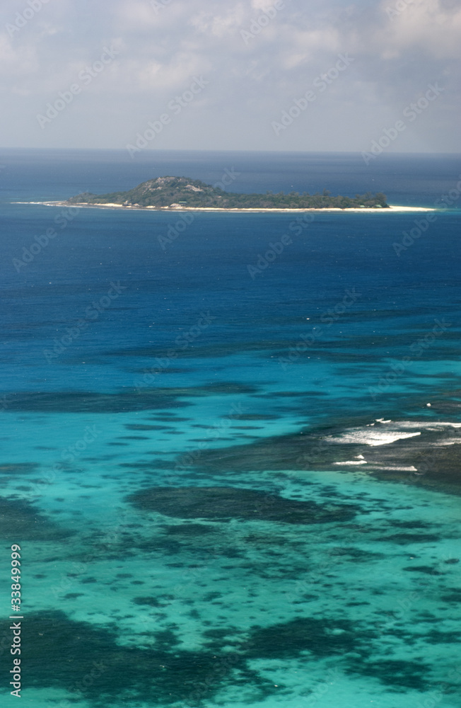 Aerial view island
