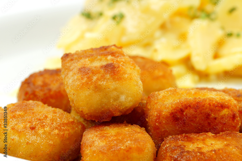 kartoffelsalat mit fischnuggets und roter beete #7