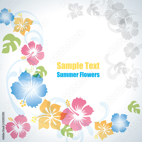 Summer flowers background