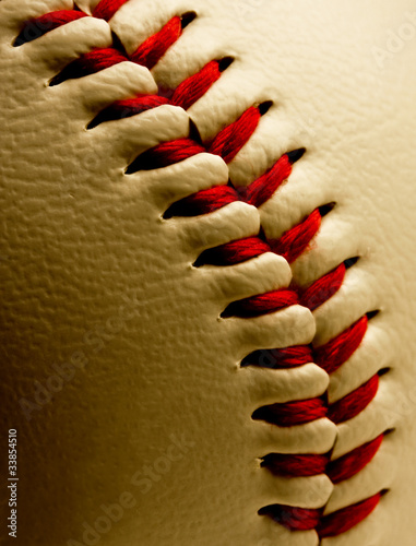 Closeup of baseball