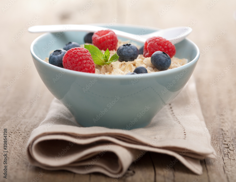 porridge with fresh berries porridge with fresh berries