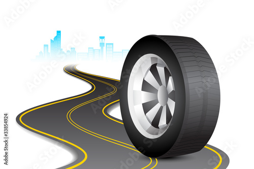 Tyre on Road