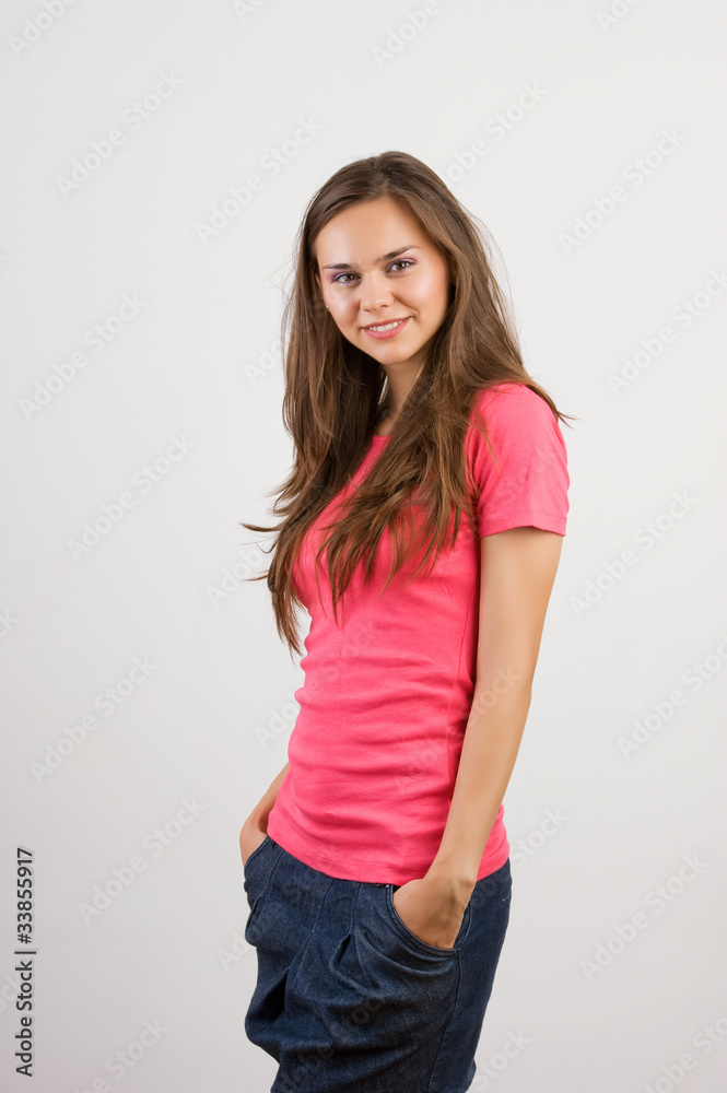 Portrait of beautiful young woman. Portrait of beautiful young woman.