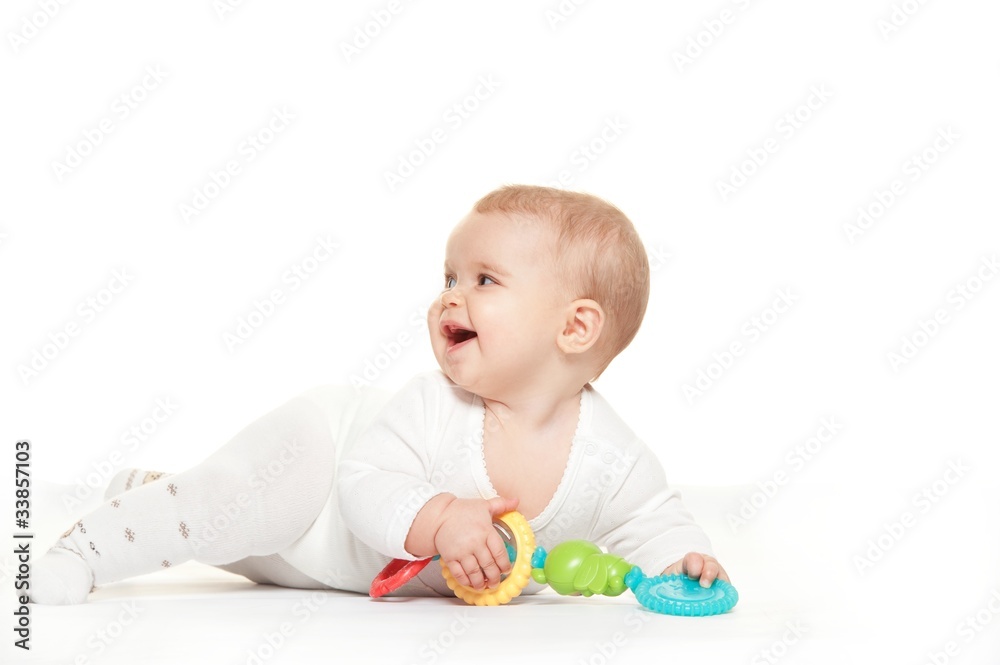 Baby girl isolated on white background Baby girl isolated on white background