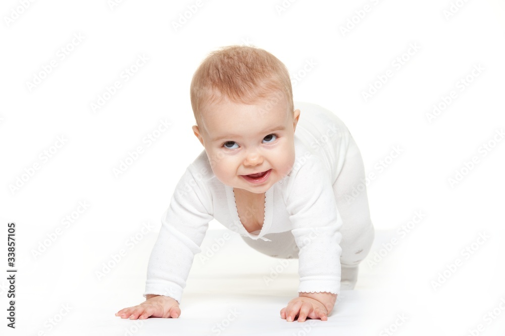 Baby girl isolated on white background Baby girl isolated on white background