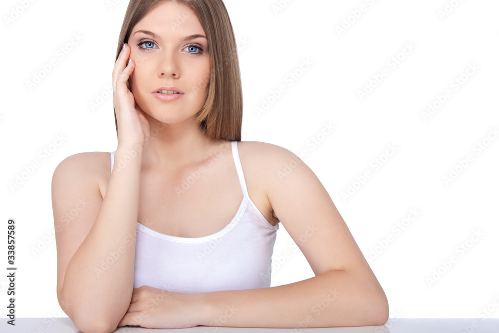 pretty young woman relaxing at a dayspa pretty young woman relaxing at a dayspa