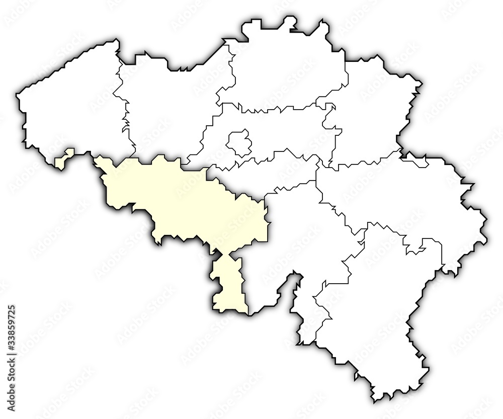 Political map of Belgium