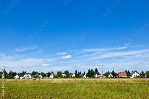 housing area in rural landscape near Munich photo