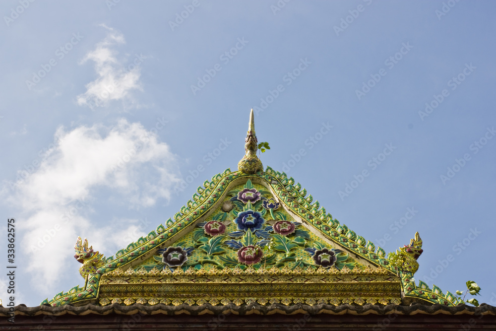 architecture on top part of Buddha church architecture on top part of Buddha church