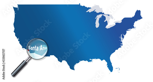 Santa Ana, Californie, États-Unis, USA - localisation photo