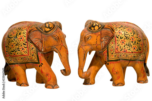 Photography handcrafted wooden elephants,Jaipur ,Rajasthan, India