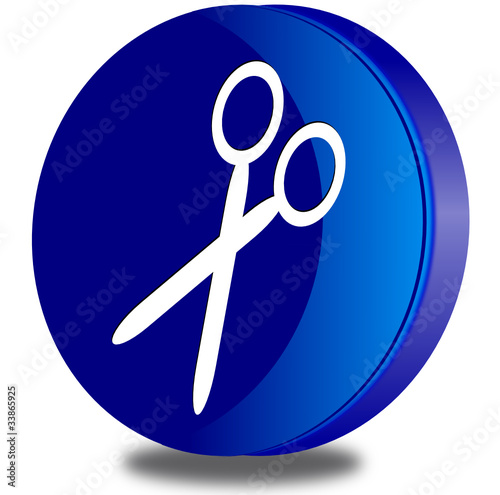 Scissors glossy icon