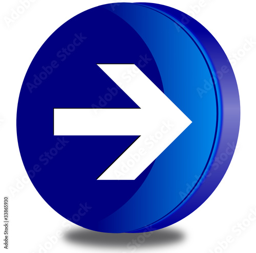 Right arrow glossy icon