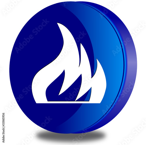 Fire glossy icon