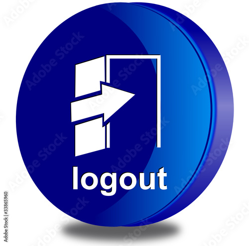 Logout glossy icon