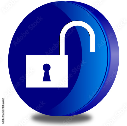Unlock glossy icon
