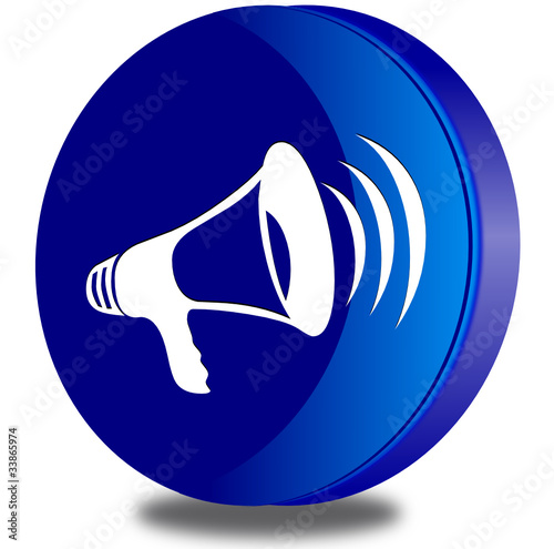 Megaphone glossy icon