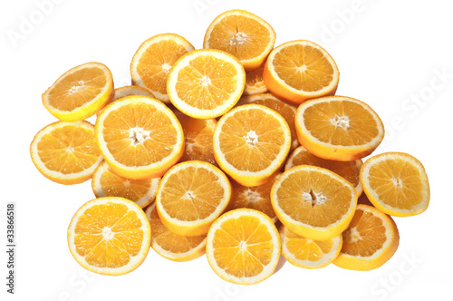 Orangenscheiben Isoliert