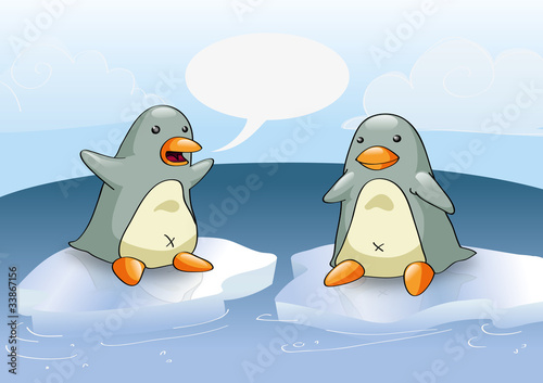 Chatting penguins