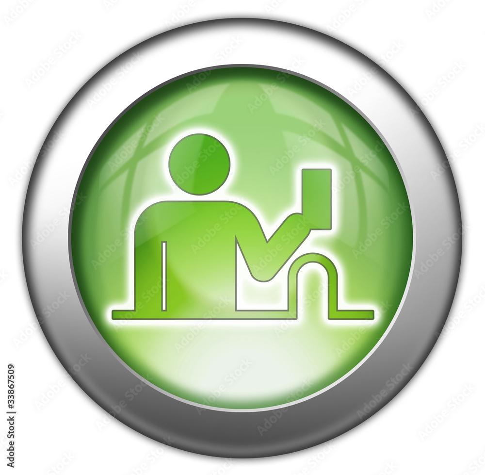 Green glossy 3D effect button Green glossy 3D effect button