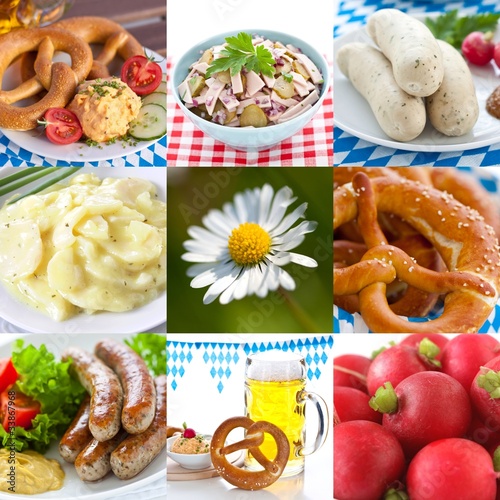 Bavarian food collage