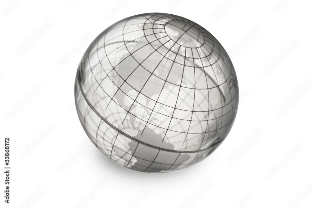 Globe showing North America on white background Globe showing North America on white background