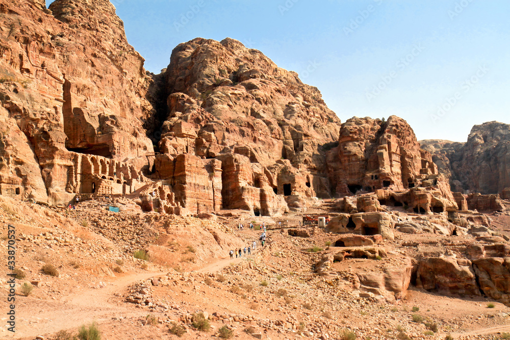 Urn Tombs in Wadi al-Farasa valley, Petra Urn Tombs in Wadi al-Farasa valley, Petra