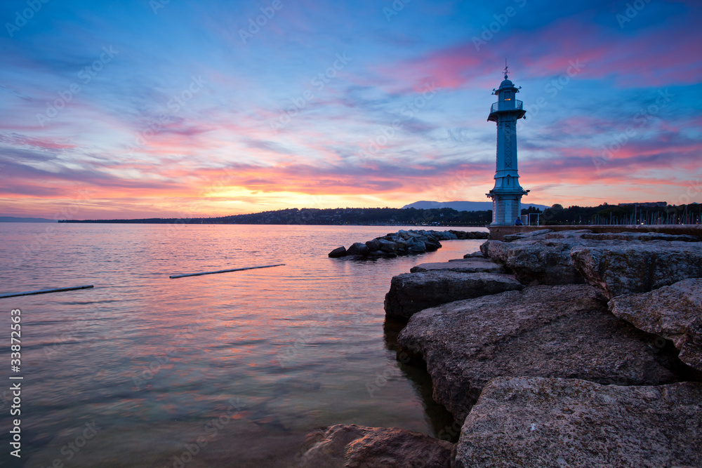 Fototapeta premium Geneva Cityscape - The Lighthouse