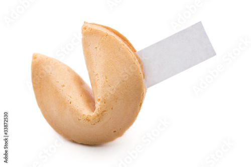 fortune cookie on white