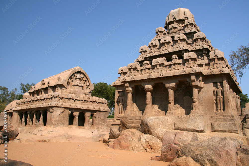 インドの世界遺産 マハーバリプラムの建造物群 石彫寺院 Stock Photo Adobe Stock