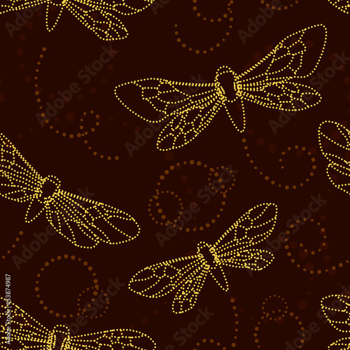 Obraz na plátne seamless pattern with mothes
