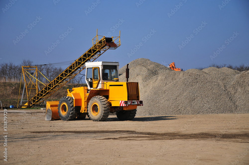 Obraz premium excavator at the construction site