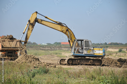 excavator at the construction site