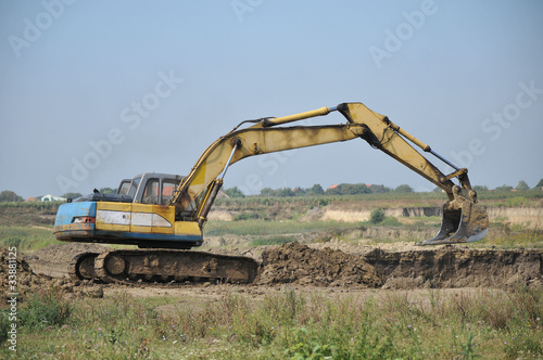 excavator at the construction site