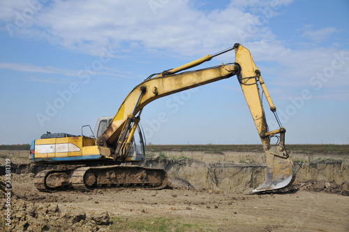 excavator at the construction site