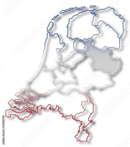 Political map of Netherlands