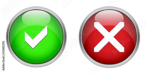 Pro und Kontra Button rot und grün key