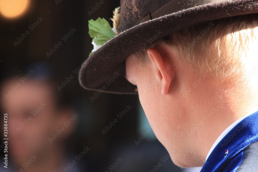 Bayer mit Filzhut - Bavarian guy with tradionel hat Stock Photo | Adobe ...