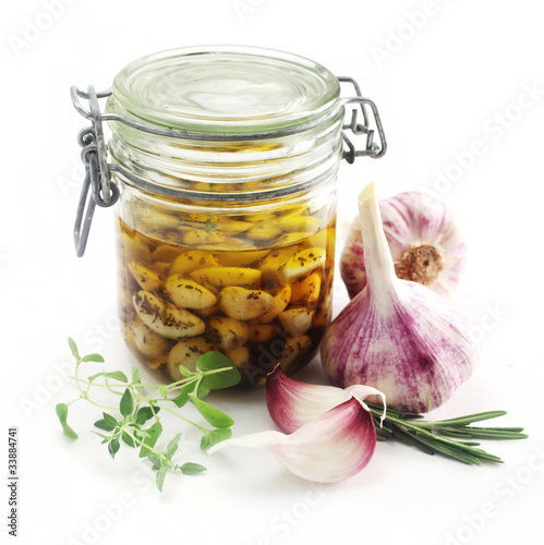 Marinated Garlic in a Jar
