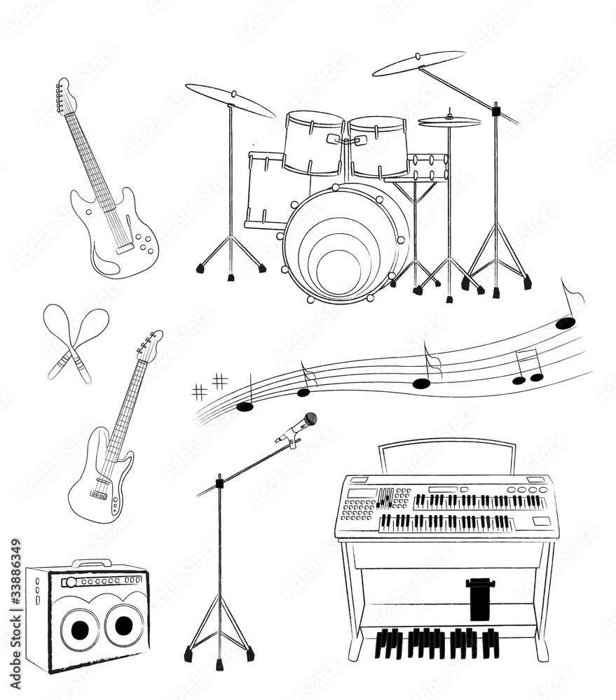 The vector set of musical instrument