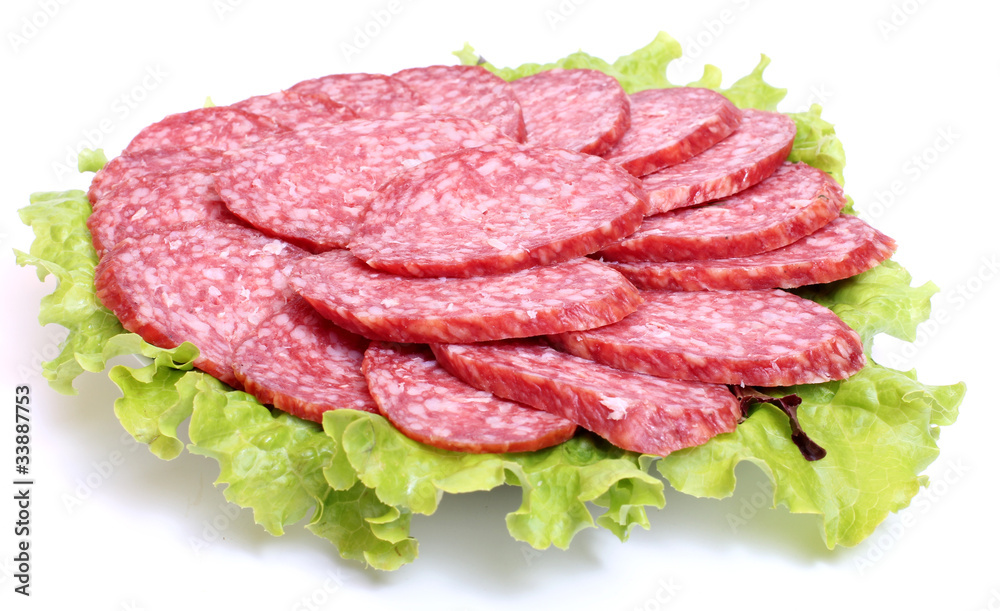 Sausage on a plate Sausage on a plate